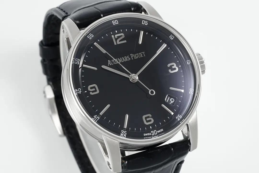 watch Audemars Piguet CODE 11.59 Blue Dial Three-Hand Automatic Watch   41mm Stainless Steel Case with Black Leather Strap - gallery