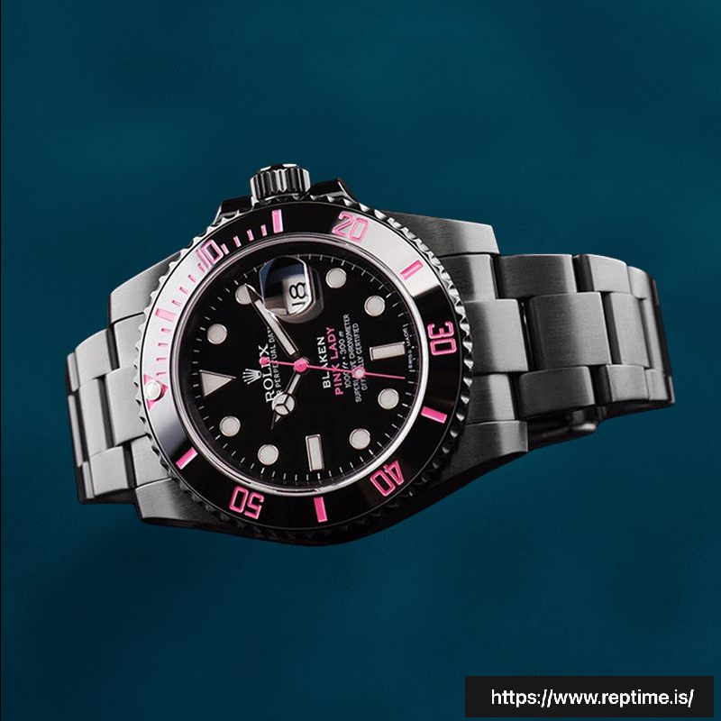 Rolex Submariner 40mm Men’s PINKLADY Black Dial Watch - gallery