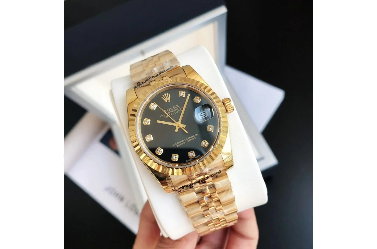 Couple Watches Rolex Datejust 36/28mm RG/RG Jub Black/Dial - gallery
