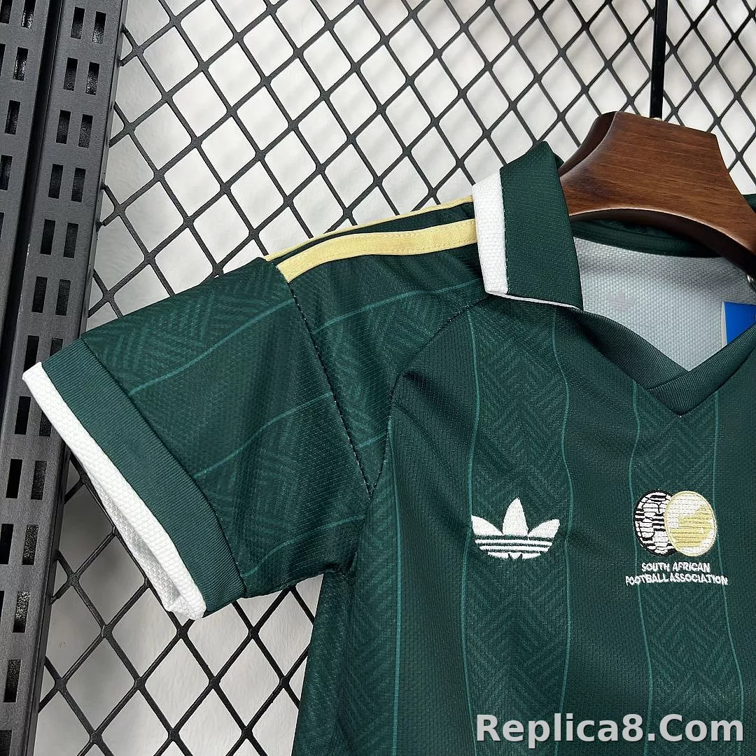 2026 South Africa Away World Cup Soccer Kids Kit Jersey+Shorts - detail
