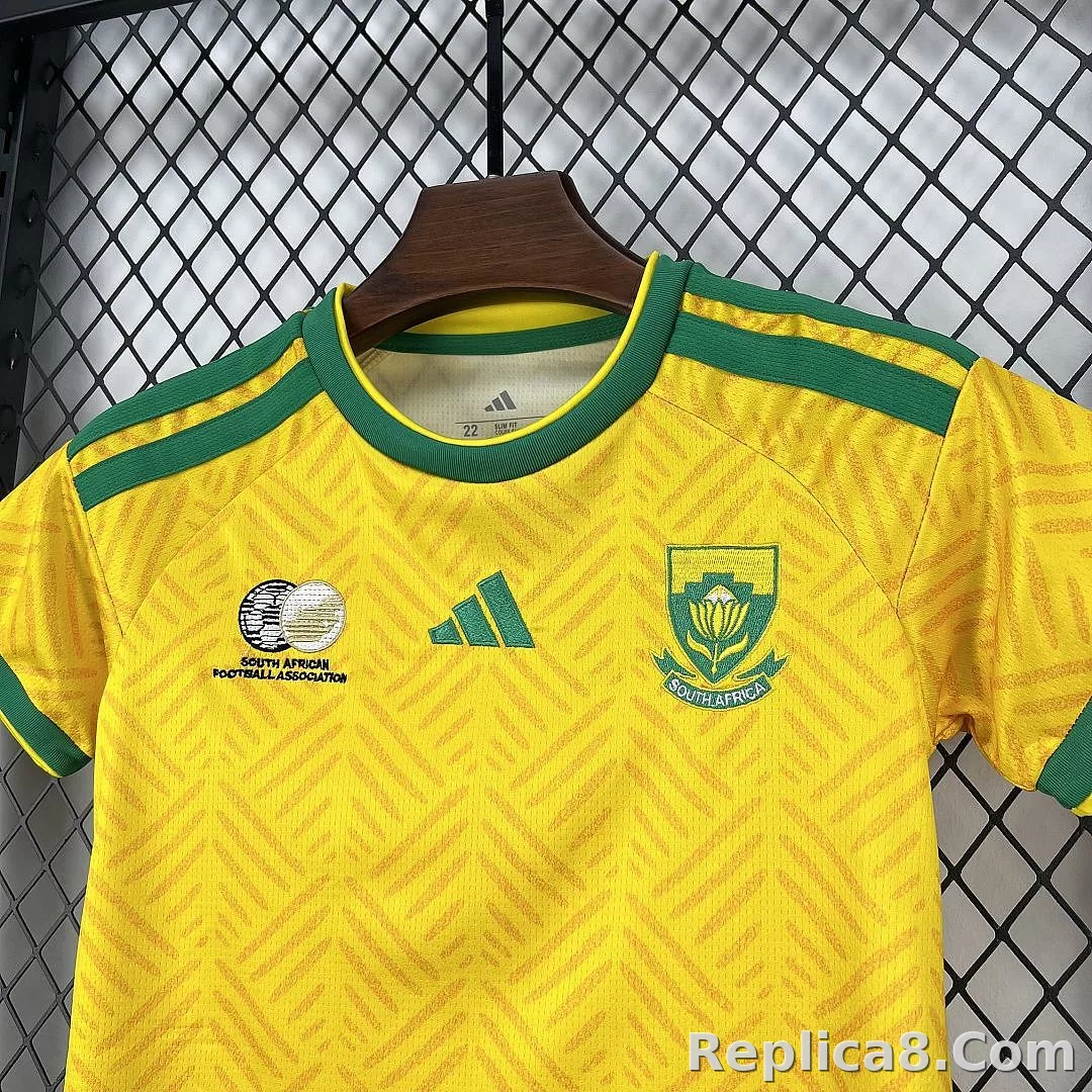2026 South Africa Home World Cup Soccer Kids Kit Jersey+Shorts - detail