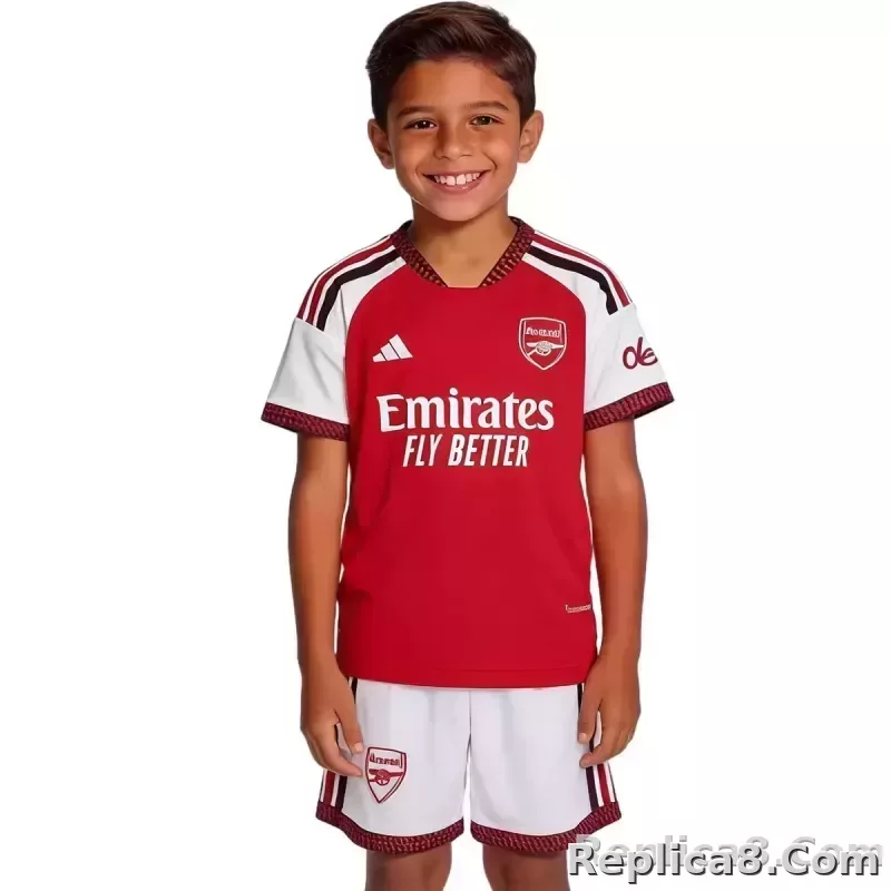 26-27 Arsenal Home Soccer Kids Kit Jersey+Shorts - detail