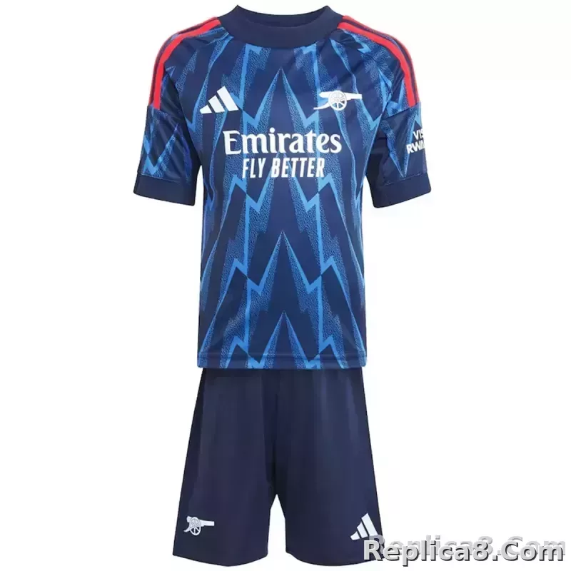 25-26 Arsenal Away Soccer Kids Kit Jersey+Shorts