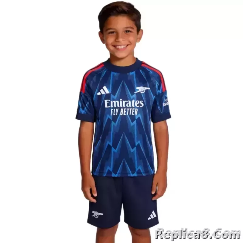 25-26 Arsenal Away Soccer Kids Kit Jersey+Shorts - detail