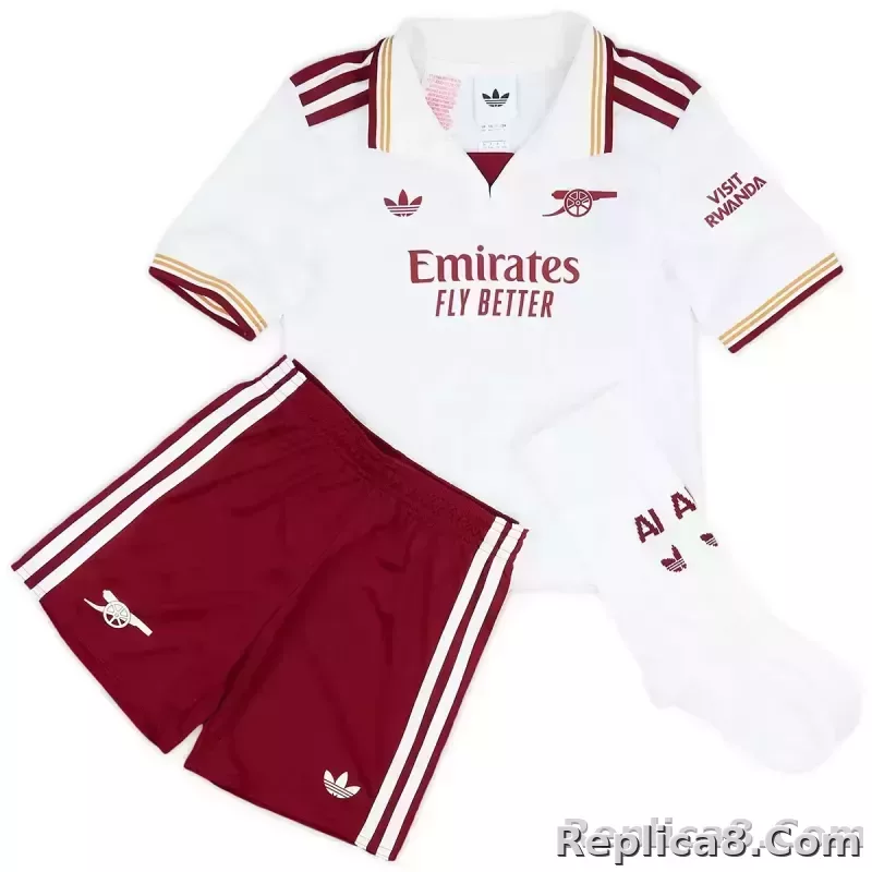 25-26 Arsenal Thid Away Soccer Kids Full Kit Jersey+Shorts+Socks