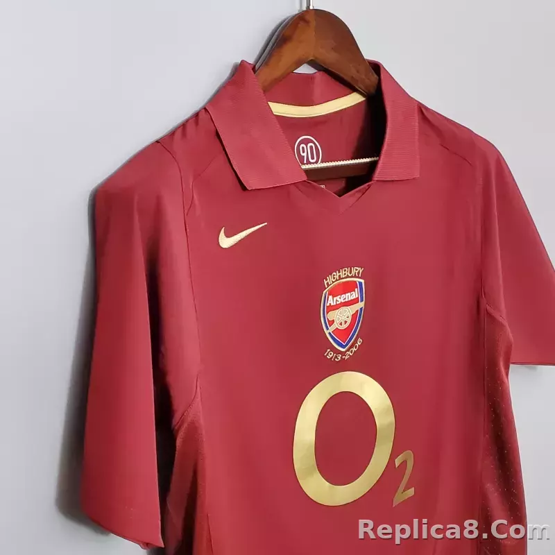 2005-2006 Arsenal Home Retro Version Jersey - detail