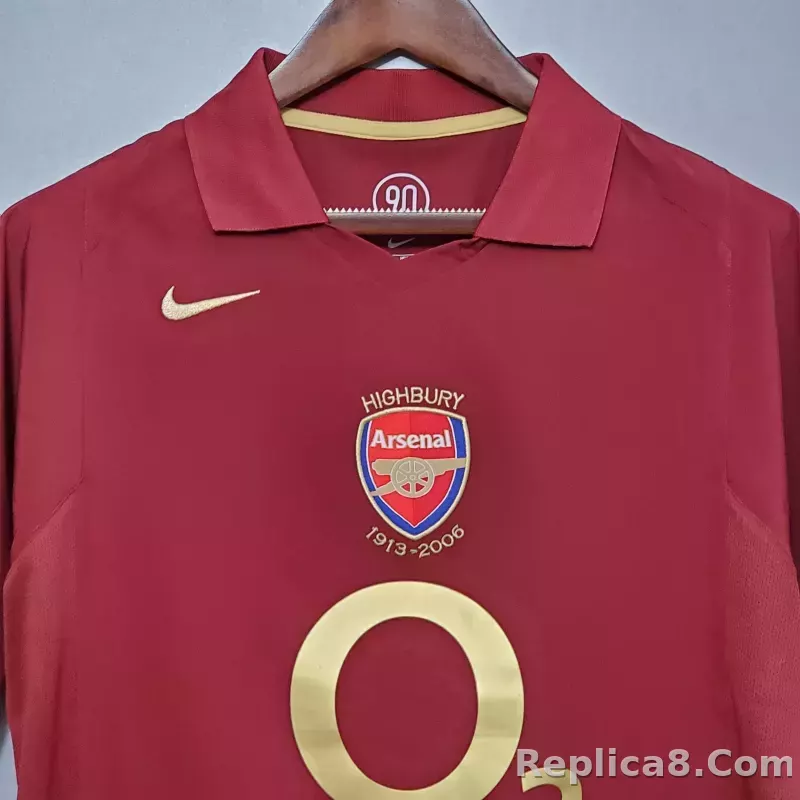 2005-2006 Arsenal Home Retro Version Jersey - detail