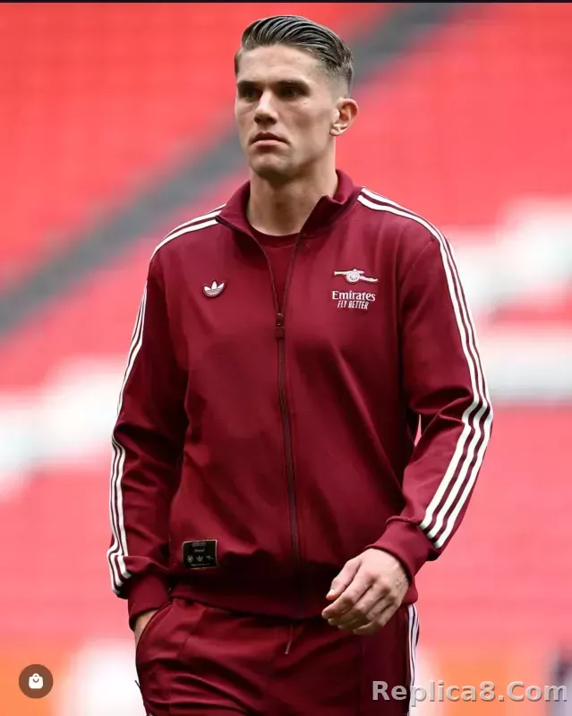 25-26 Arsenal Terrace Icons Track Training Tracksuit Kit(Jacket+Pants) Red - detail