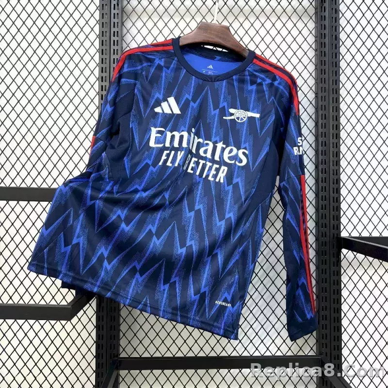25-26 Arsenal Away Soccer Jersey Long Sleeve