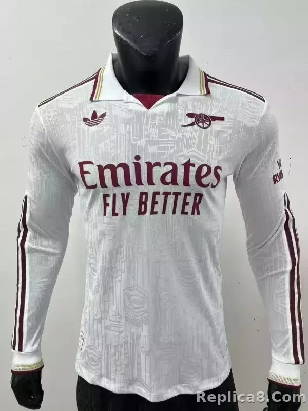 25-26 Arsenal Third Away Soccer Jersey Play Version Long Sleeve