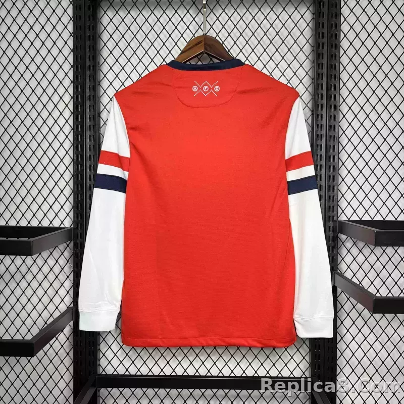 2012-13 Arsenal Home Retro Kit Vintage Shirt Long Sleeve - detail
