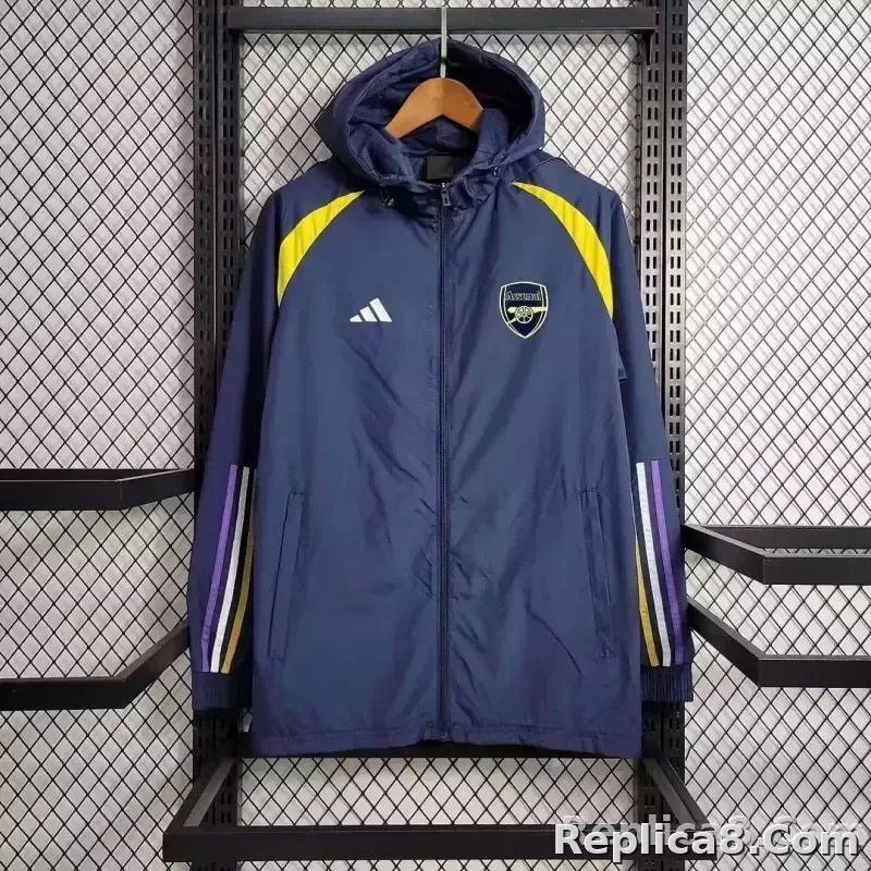 2023 Arsenal Windbreaker Navy blue Soccer Jersey 1:1 Thai Quality