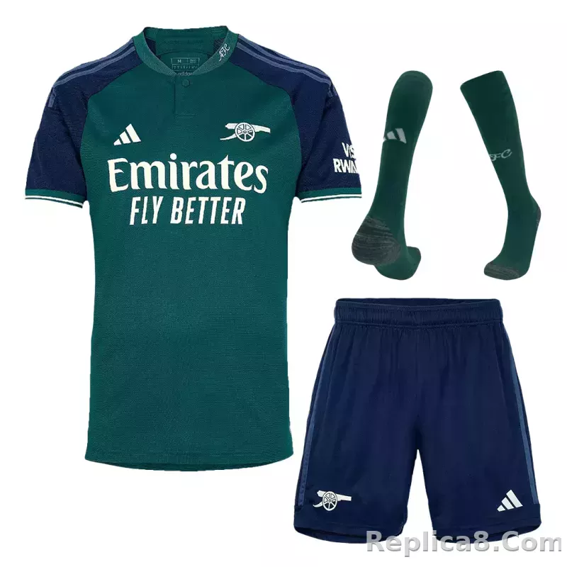 23-24 Arsenal Third Away Whole Kit(Jersey+Shorts+Socks)