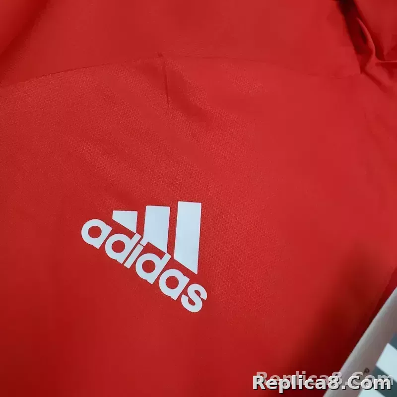 2021 Arsenal Soccer Jersey Windbreaker Red - detail