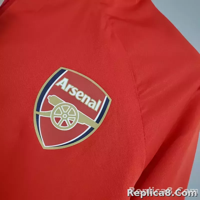 2021 Arsenal Soccer Jersey Windbreaker Red - detail