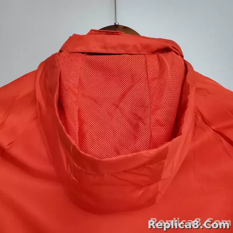 2021 Arsenal Soccer Jersey Windbreaker Red - detail