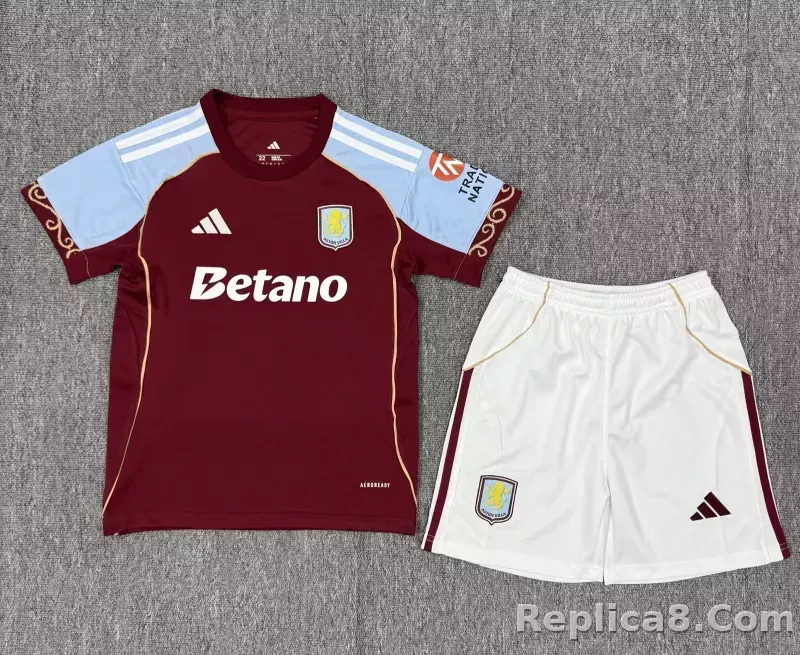 Aston Villa 25-26 Aston Villa Home Soccer Kid Kit Jersey+Shorts vs The Original: A Detailed Comparison