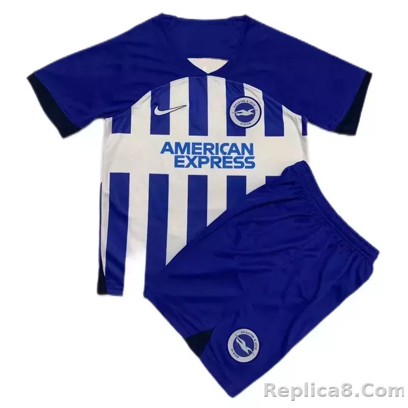 23-24 Brighton & Hove Albion Home Kids Kit (Jersey+Shorts)