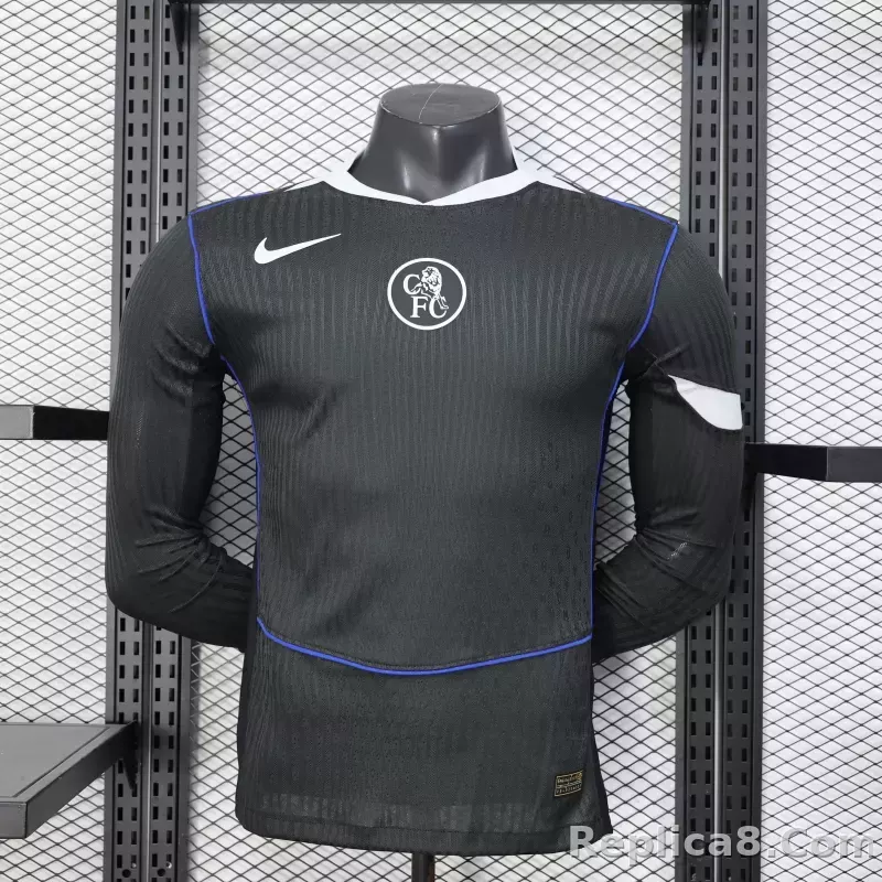 25-26 Chelsea Third Away Player Version Soccer Jersey Long Sleeve