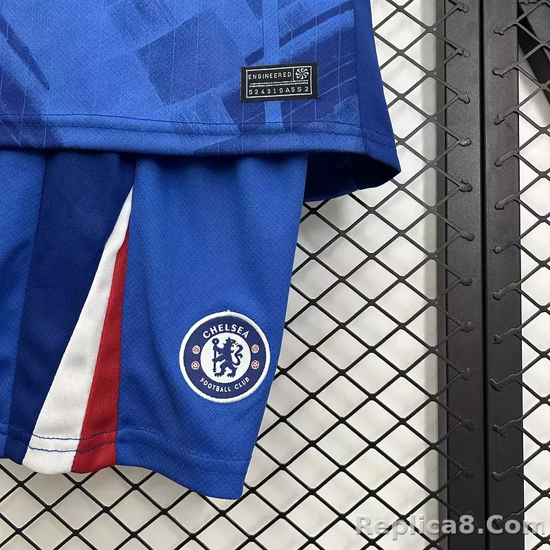25-26 Chelsea Home Soccer Kids Kit Jersey+Shorts - detail