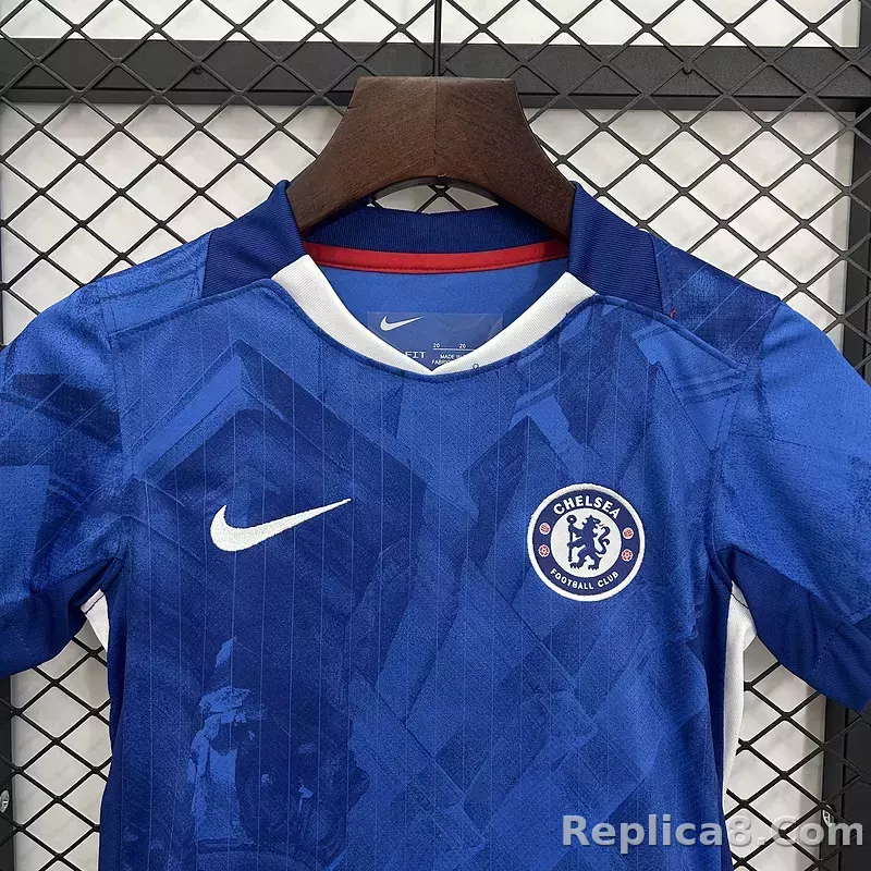 25-26 Chelsea Home Soccer Kids Kit Jersey+Shorts - detail