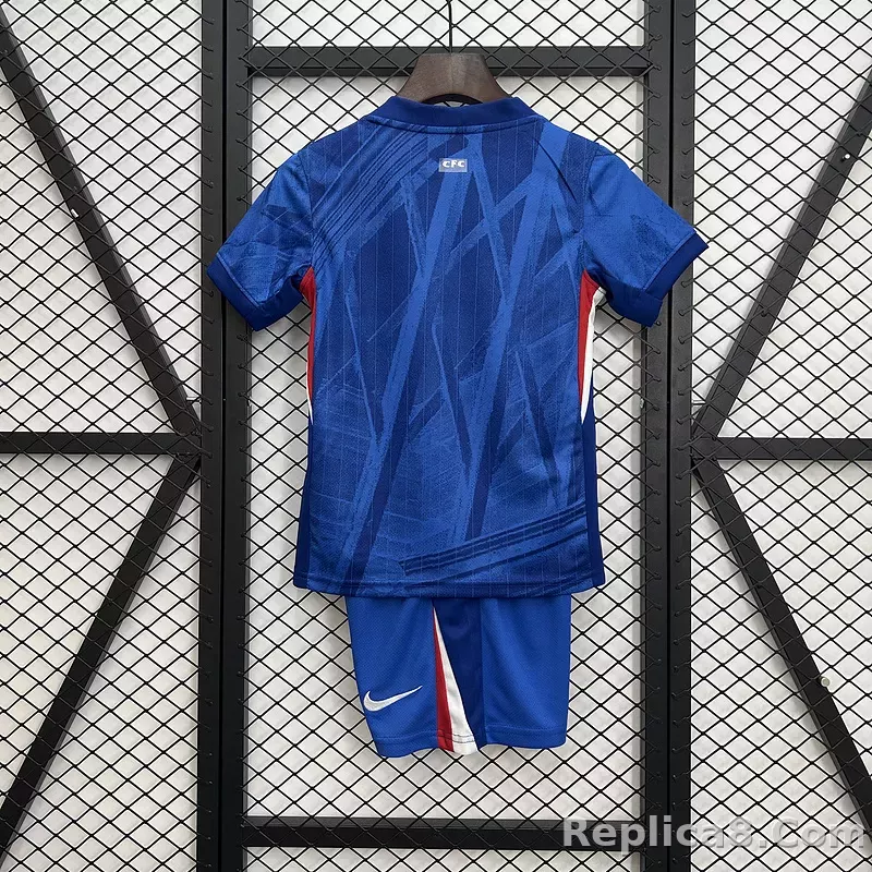 25-26 Chelsea Home Soccer Kids Kit Jersey+Shorts - detail