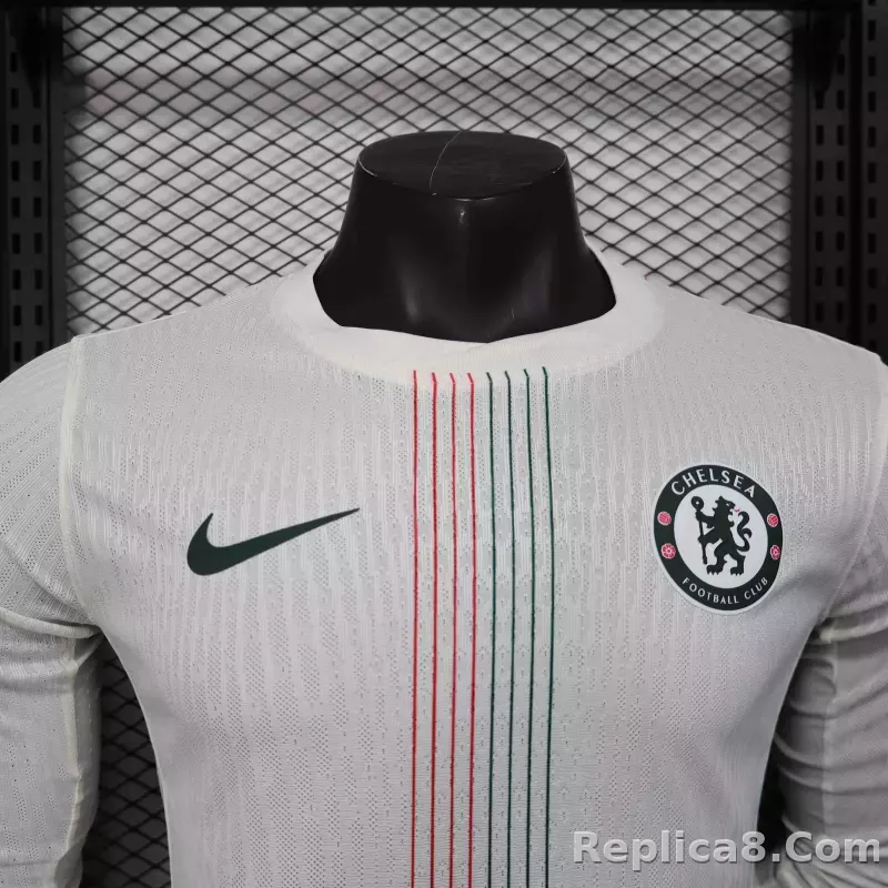 25-26 Chelsea Away Player Version Soccer Jersey Long Sleeve - detail