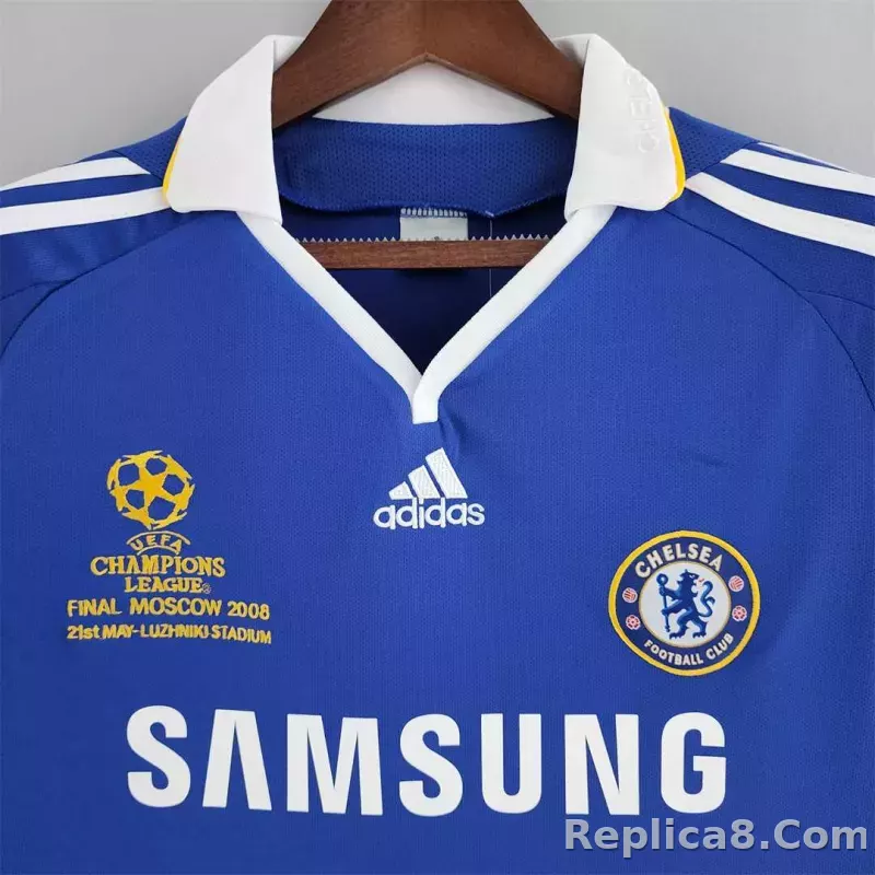 2007-08 Chelsea UCL Final Home Jersey - detail