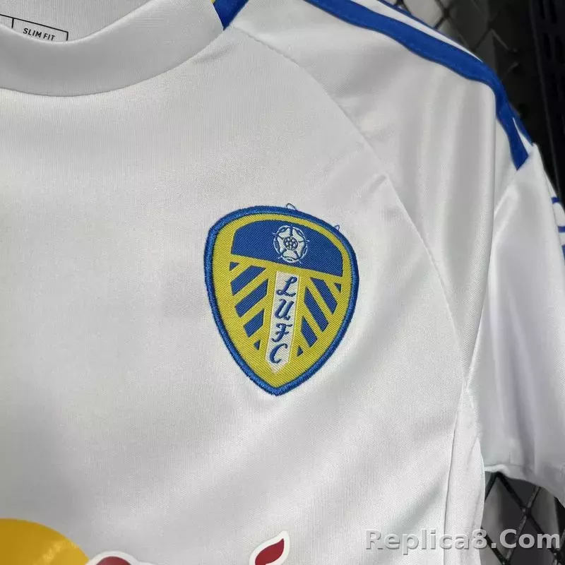 24-25 Leeds United Home Kids Kit Jersey+Shorts - detail