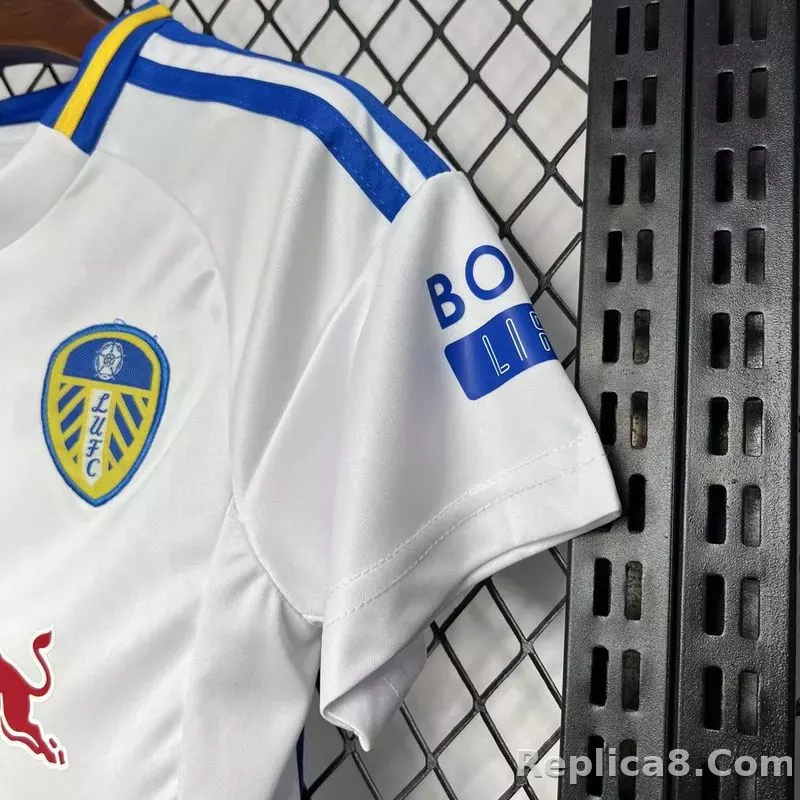 24-25 Leeds United Home Kids Kit Jersey+Shorts - detail