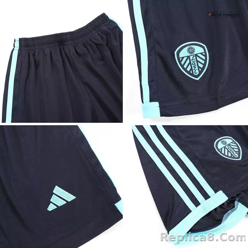 23-24 Leeds United Away Kids Kit Jersey+Shorts - detail