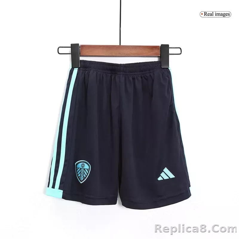 23-24 Leeds United Away Kids Kit Jersey+Shorts - detail
