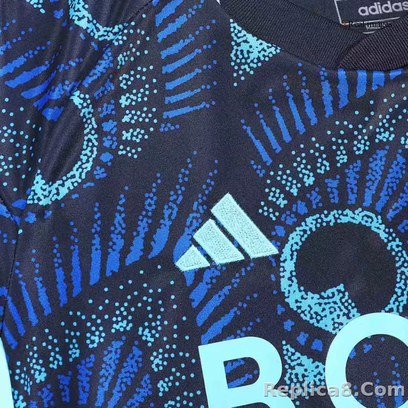 23-24 Leeds United Away Kids Kit Jersey+Shorts - detail