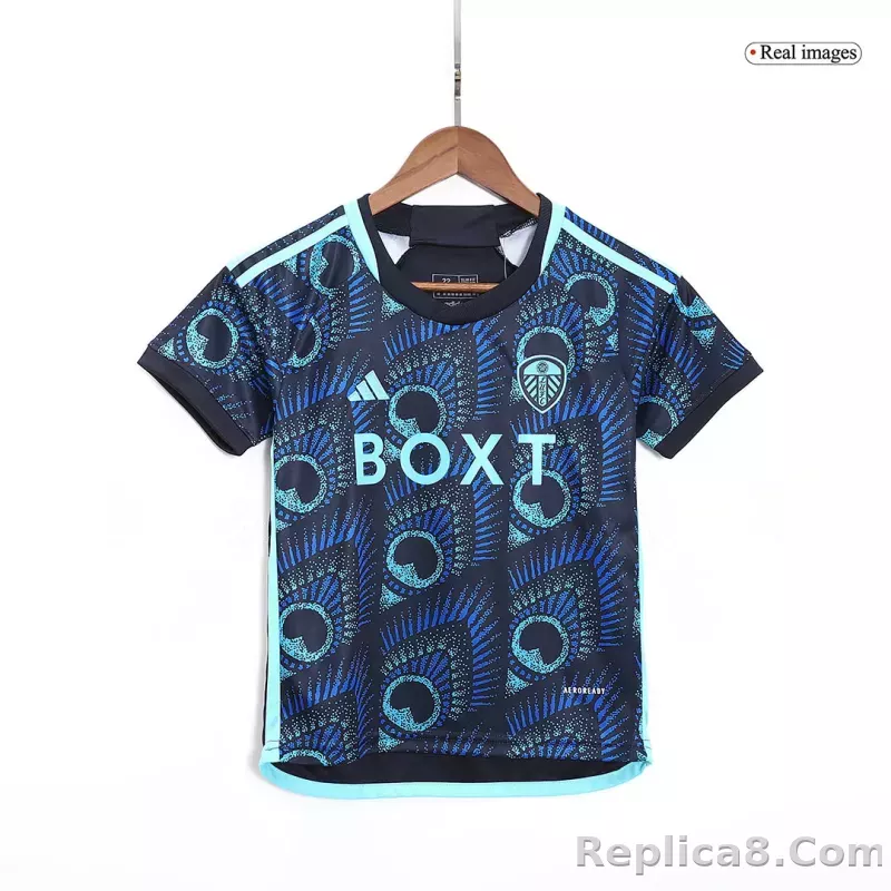 23-24 Leeds United Away Kids Kit Jersey+Shorts - detail