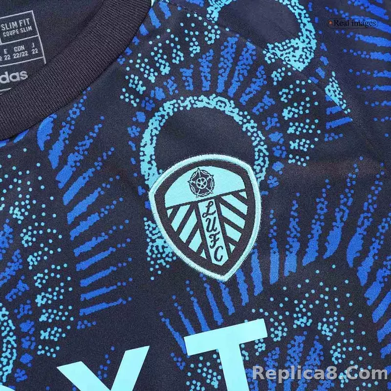 23-24 Leeds United Away Kids Kit Jersey+Shorts - detail