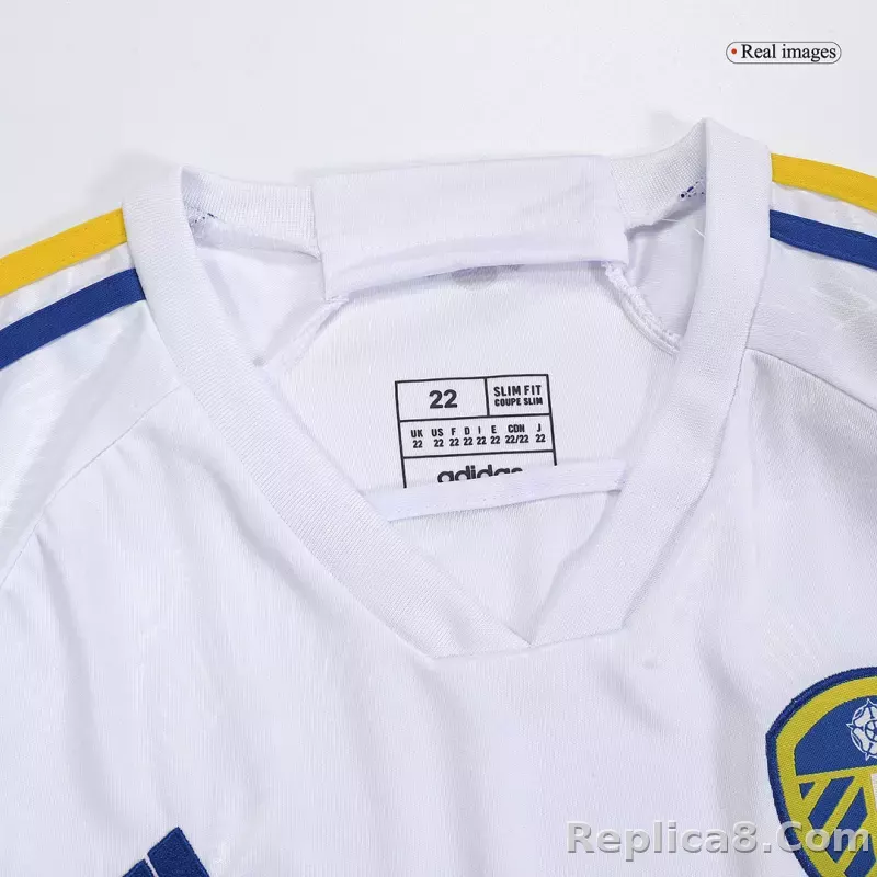 23-24 Leeds United Home Kids Kit Jersey+Shorts - detail