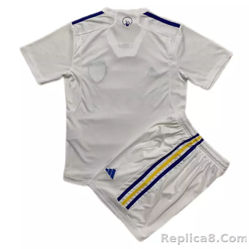 23-24 Leeds United Home Kids Kit Jersey+Shorts - detail