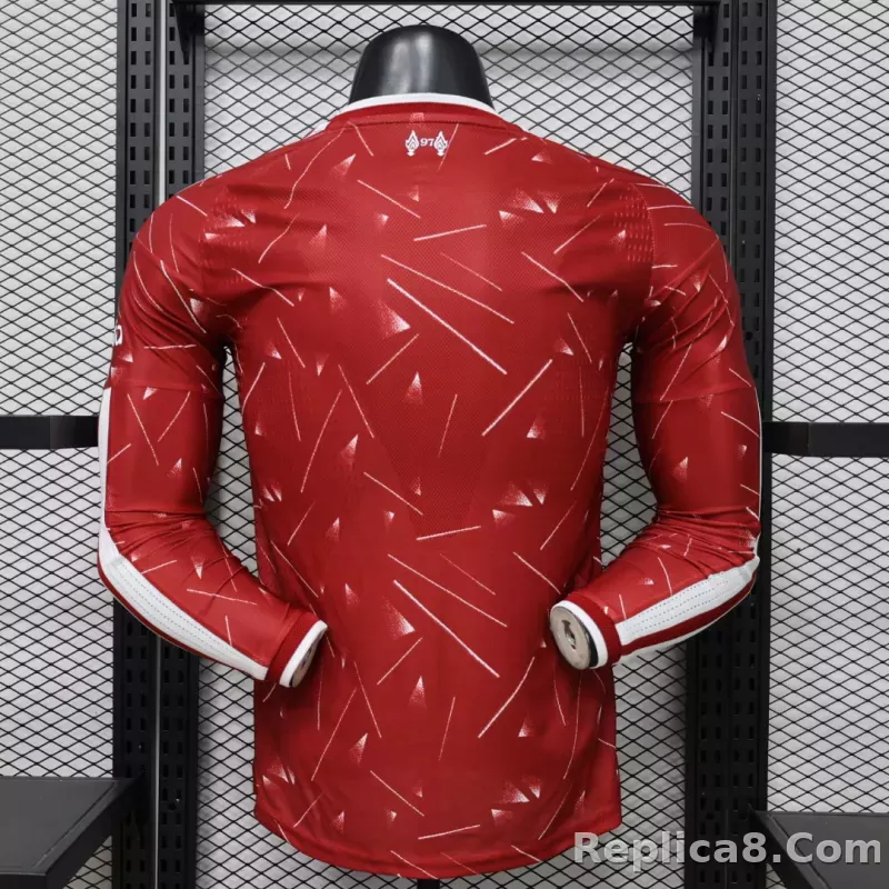 26-27 Liverpool Home Soccer Jersey Player Version Long Sleeve - detail
