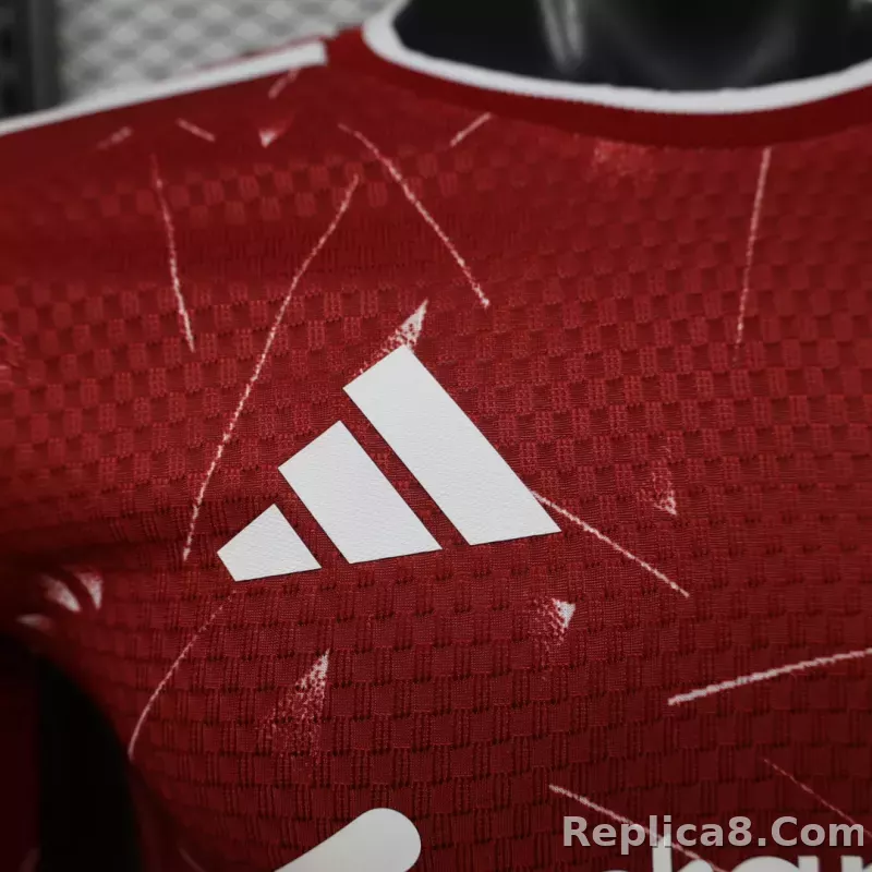 26-27 Liverpool Home Soccer Jersey Player Version Long Sleeve - detail