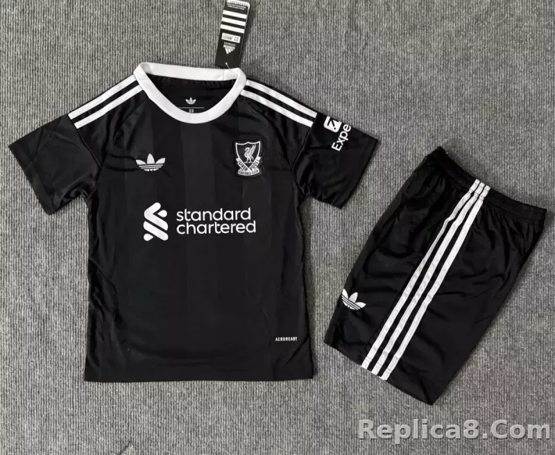 25-26 Liverpool Third Goalkeeper Kids Kit Jersey+Shorts