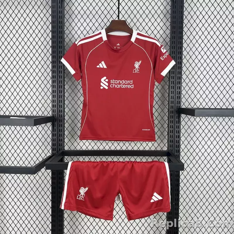 25-26 Liverpool Home Football Kids Kit Jersey+Shorts