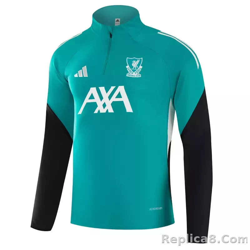 25-26 Liverpool 1/4 Zipper Sweat Kit(Top+Pants) Green - detail