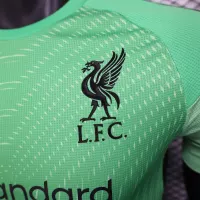 25-26 Liverpool Goalkeeper Green Soccer Jersey Player Version - view 5