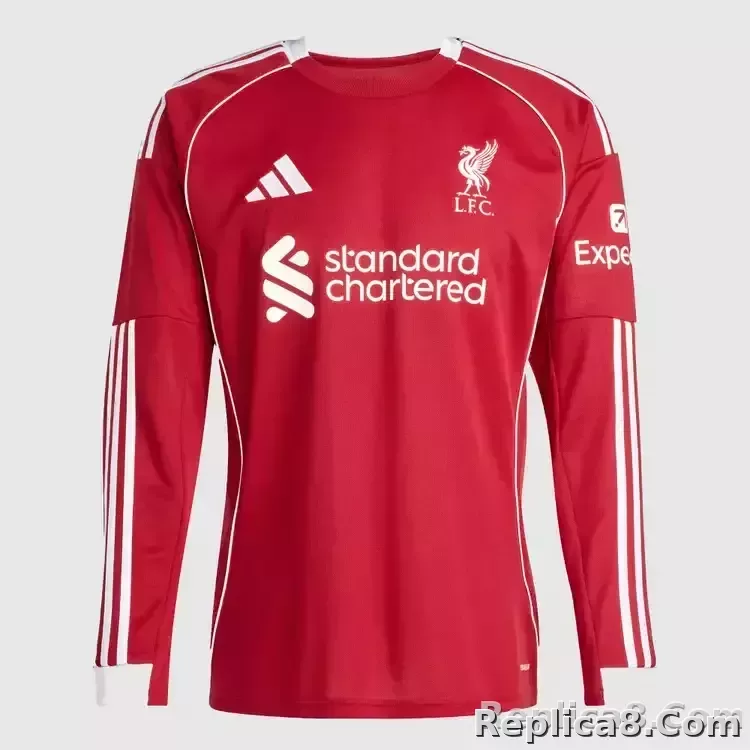25-26 Liverpool Home Football Jersey Long Sleeve