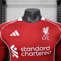 25-26 Liverpool Home Soccer Jersey Player Version Long Sleeve - view 11
