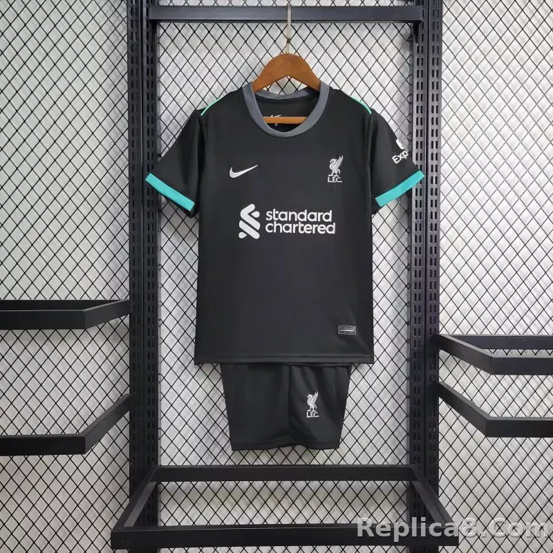 24-25 Liverpool Away Football Kids Kit Jersey+Shorts