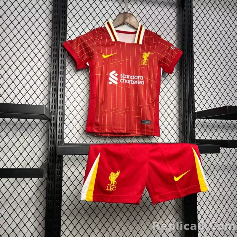 24-25 Liverpool Home Football Kids Kit Jersey+Shorts