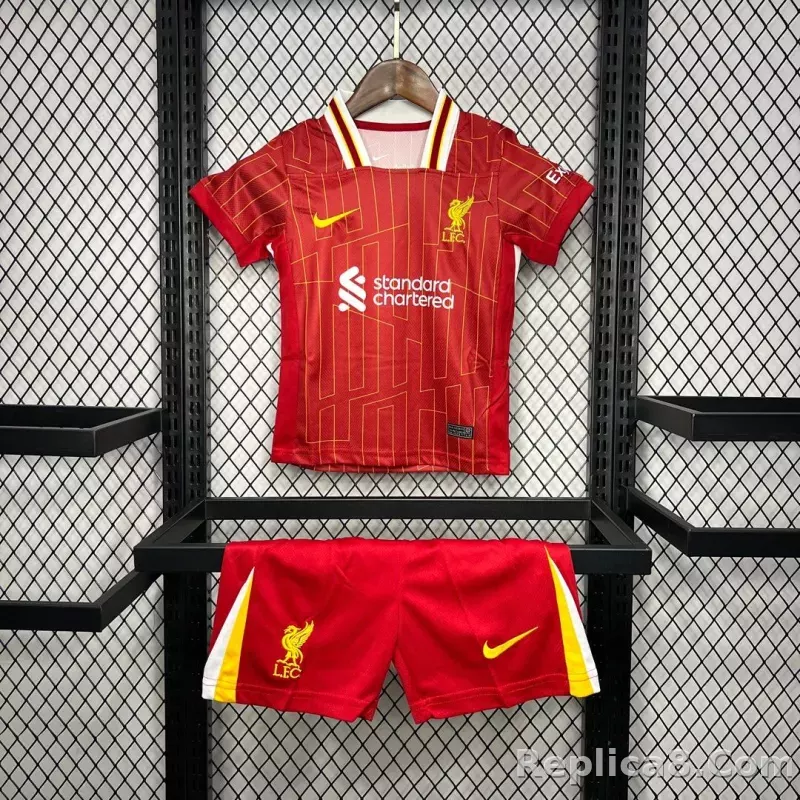 24-25 Liverpool Home Football Kids Kit Jersey+Shorts - detail