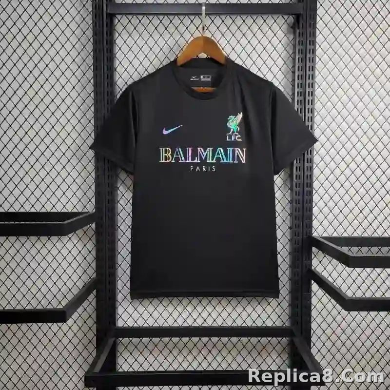 24-25 Liverpool Black Training Suit Football Jersey