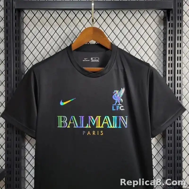 24-25 Liverpool Black Training Suit Football Jersey - detail